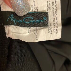 Aqua Green Elegant Black Apparel